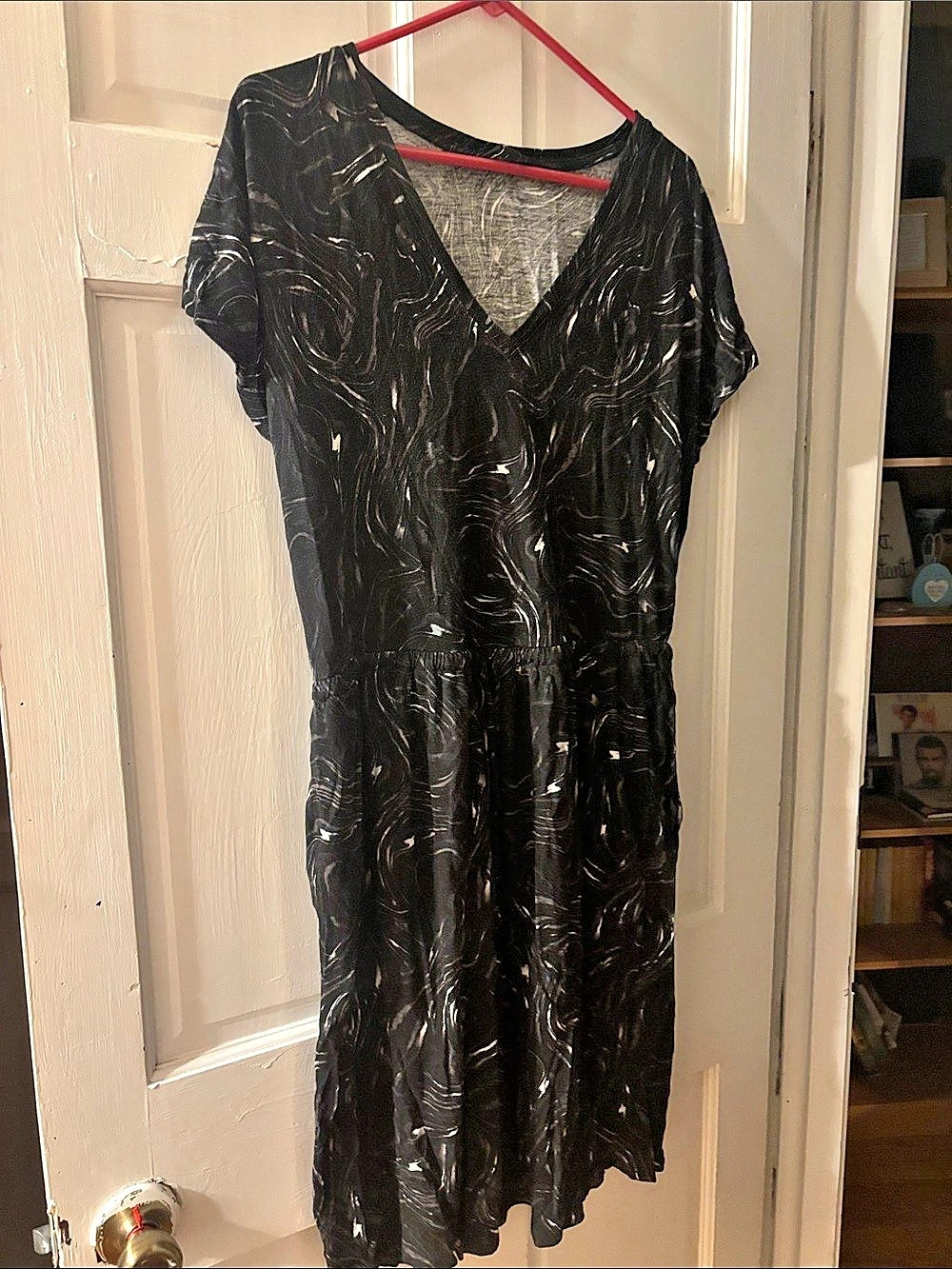 Black Abstract Maxi Dress